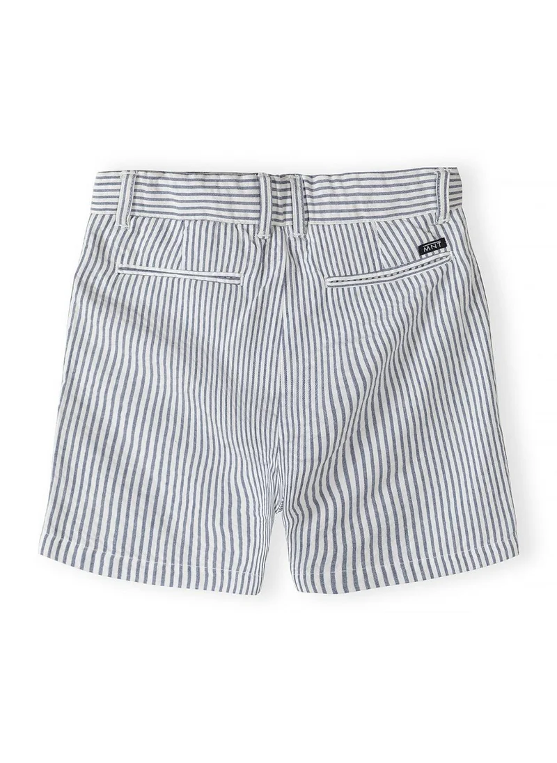 مينوتي Boys tailored navy striped cotton shorts 3 15 years